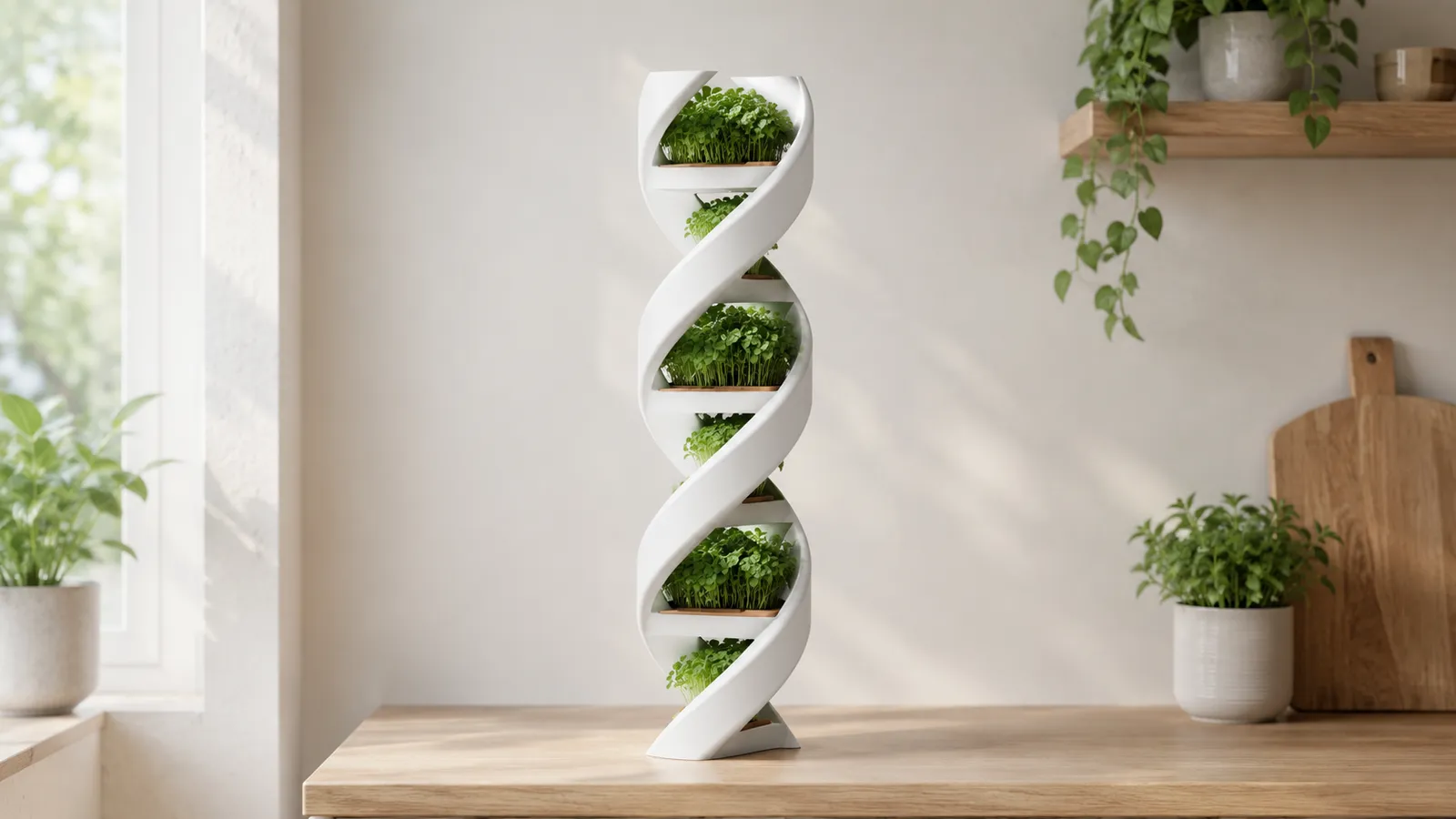 DNA植物种植塔 | 模块化微型菜园花盆