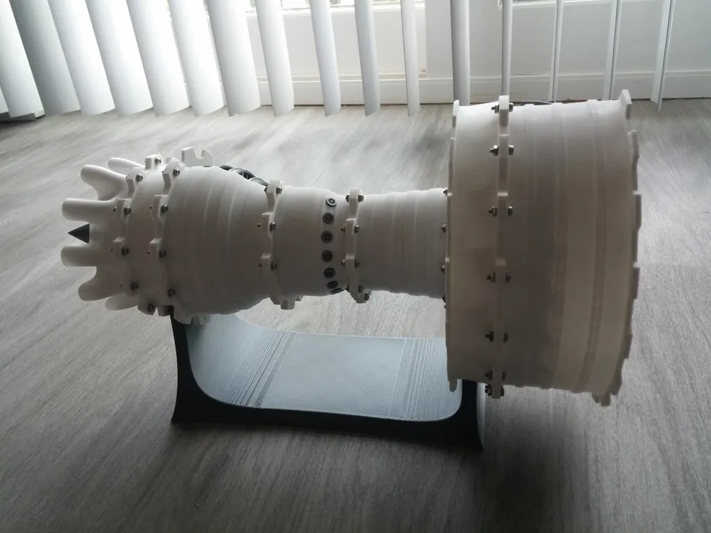 3D打印涡扇喷气发动机模型 | 可动教学模型