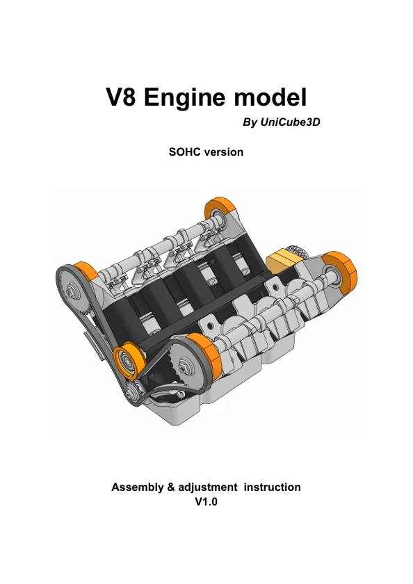 V8发动机模型 | 功能活塞阀门正时链条