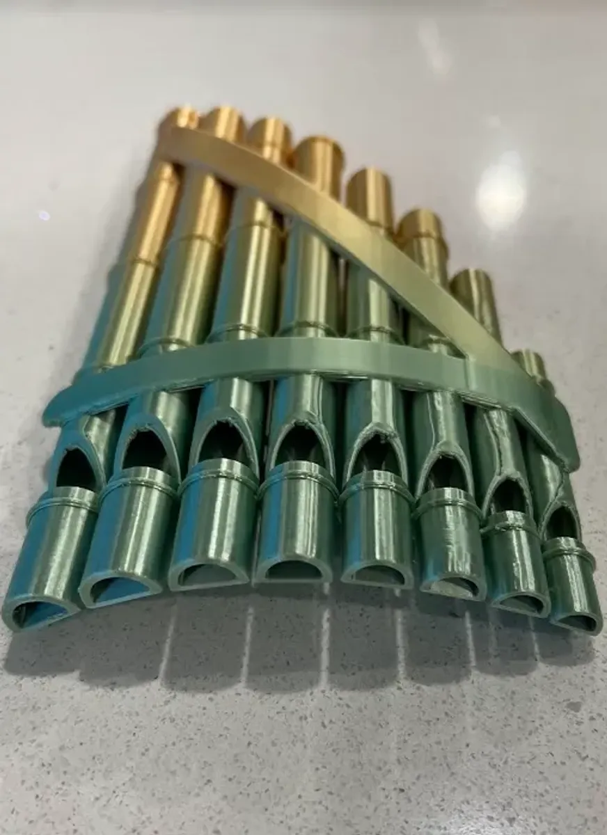 3D打印弧形排箫｜传统竹制排箫造型
