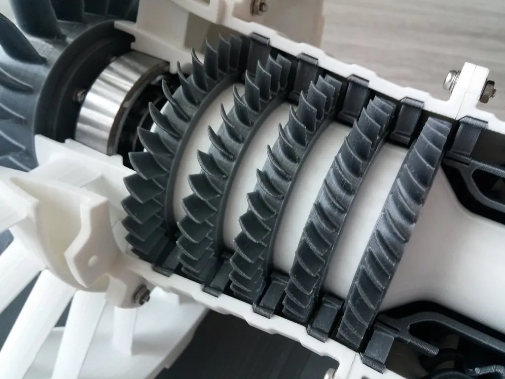 3D打印涡扇喷气发动机模型 | 可动教学模型