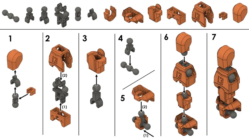 Dummy 13 可动人偶 | 3D打印关节模型 V1.0