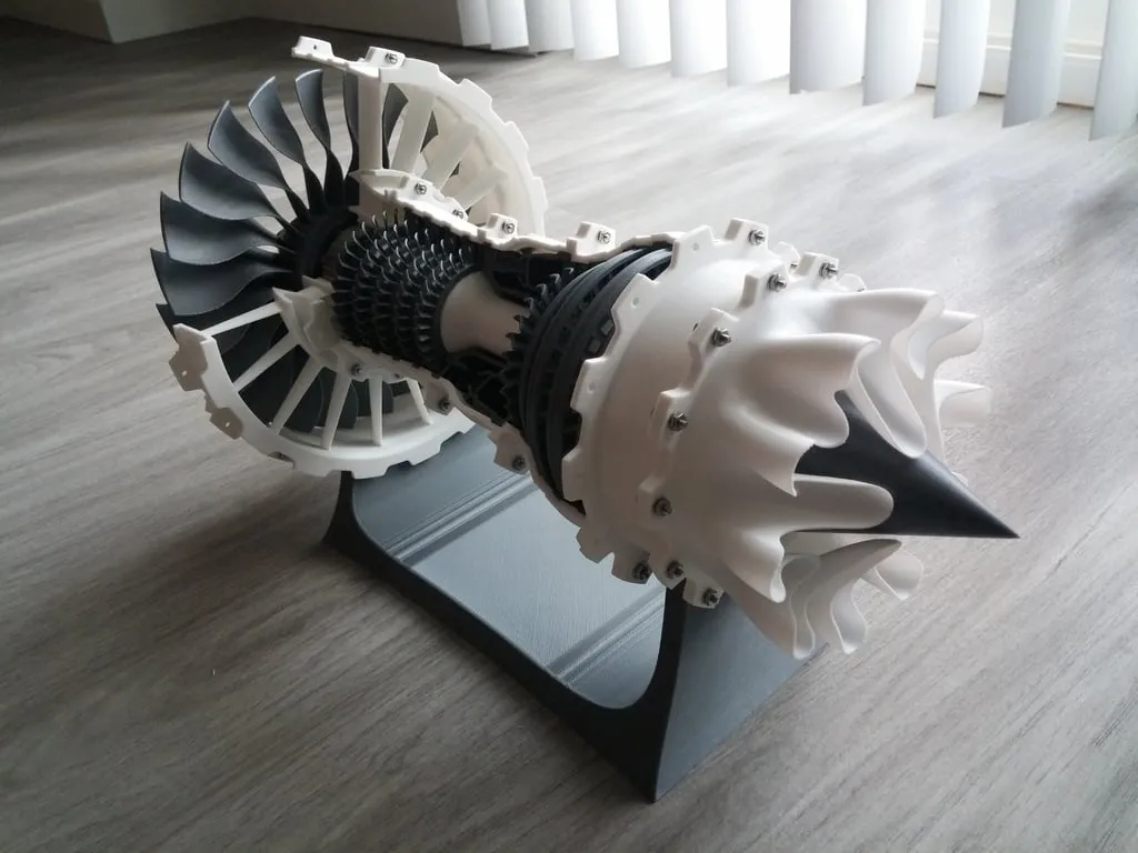 3D打印涡扇喷气发动机模型 | 可动教学模型